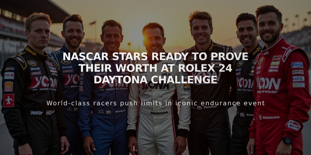 NASCAR Stars Ready to Prove Their Worth at Rolex 24 Daytona Challenge