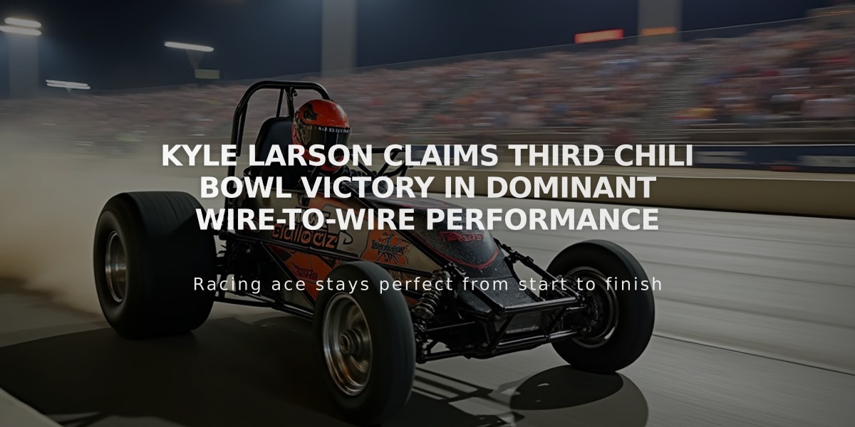 Kyle Larson Claims Third Chili Bowl Victory in Dominant Wire-to-Wire Performance