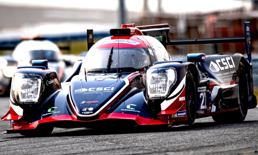 Race car during IMSA testing session