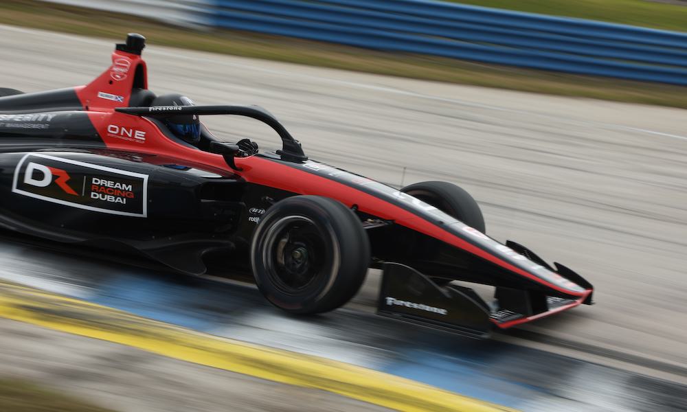 INDY NXT car testing at Sebring