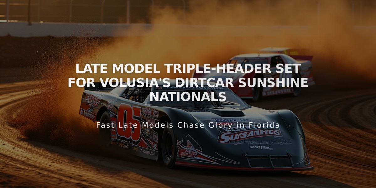 Late Model Triple-Header Set for Volusia's DIRTcar Sunshine Nationals