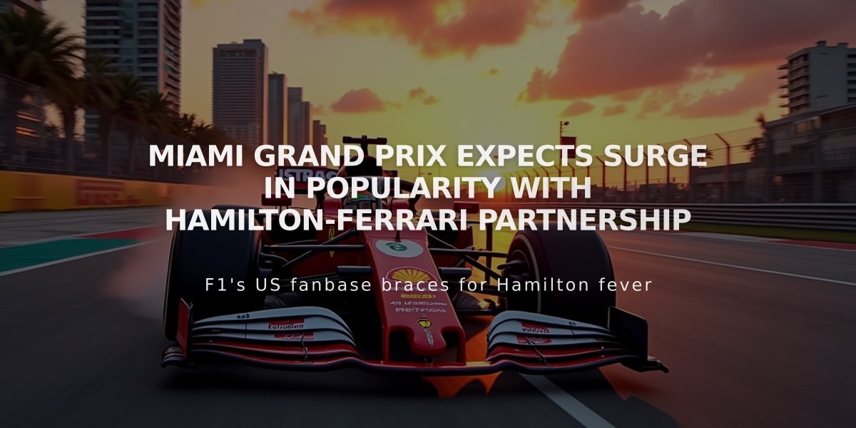 Miami Grand Prix expects surge in popularity with Hamilton-Ferrari partnership