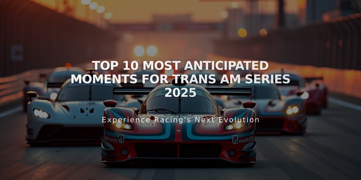 Top 10 Most Anticipated Moments for Trans Am Series 2025