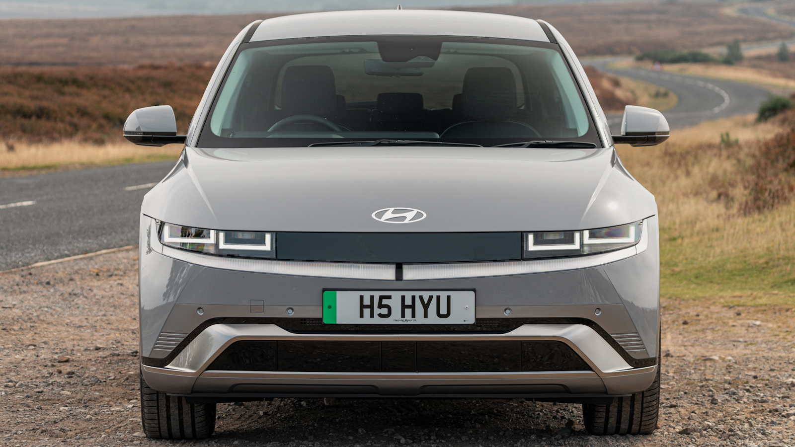 Silver Hyundai Ioniq 5 front view