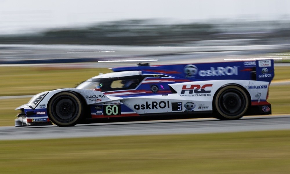 White IndyCar racing on track