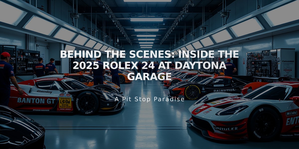 Behind the Scenes: Inside the 2025 Rolex 24 At Daytona Garage