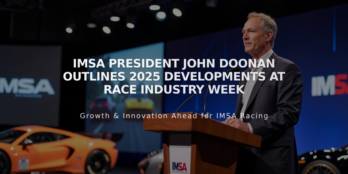 IMSA President John Doonan outlines 2025 developments at Race Industry Week