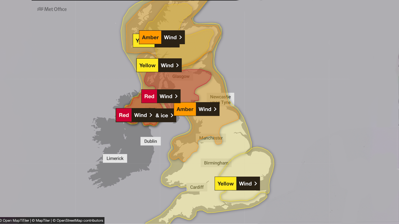 UK Storm Weather Map