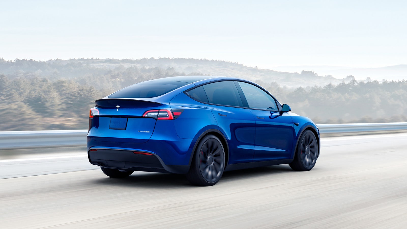 Tesla Model Y in motion