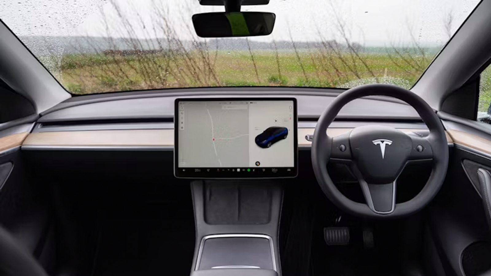 Tesla Model Y interior dashboard screen