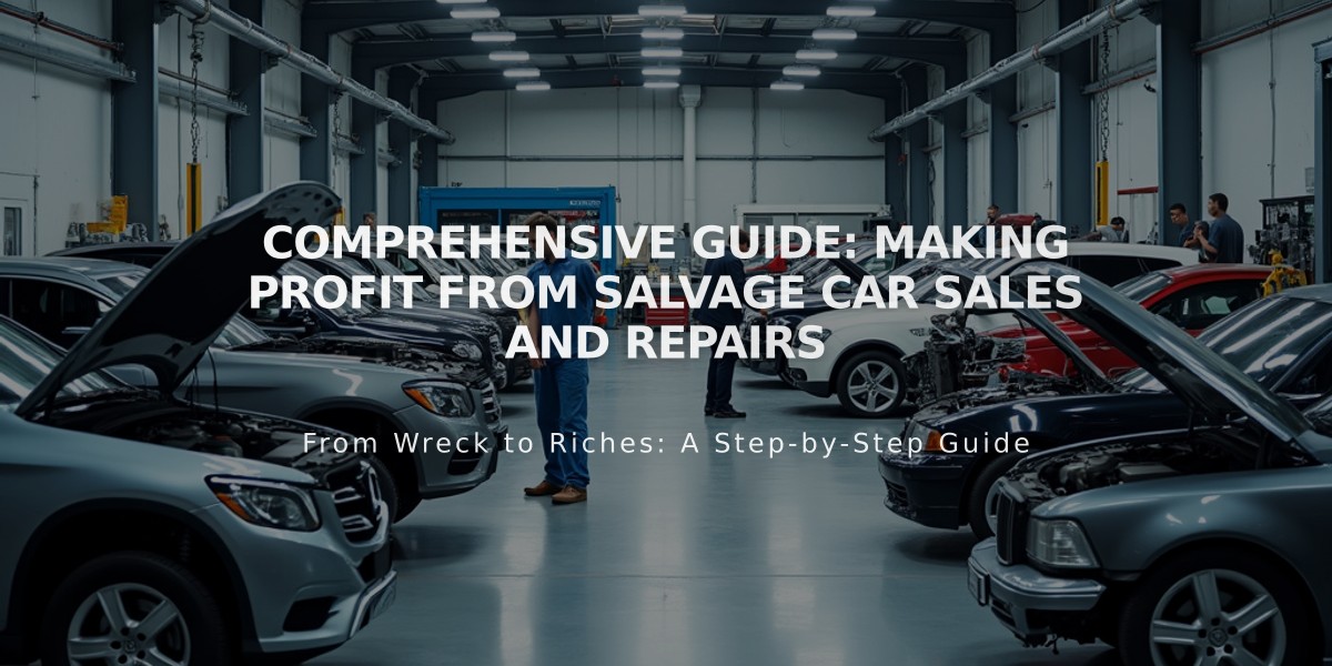 Comprehensive Guide: Making Profit from Salvage Car Sales and Repairs