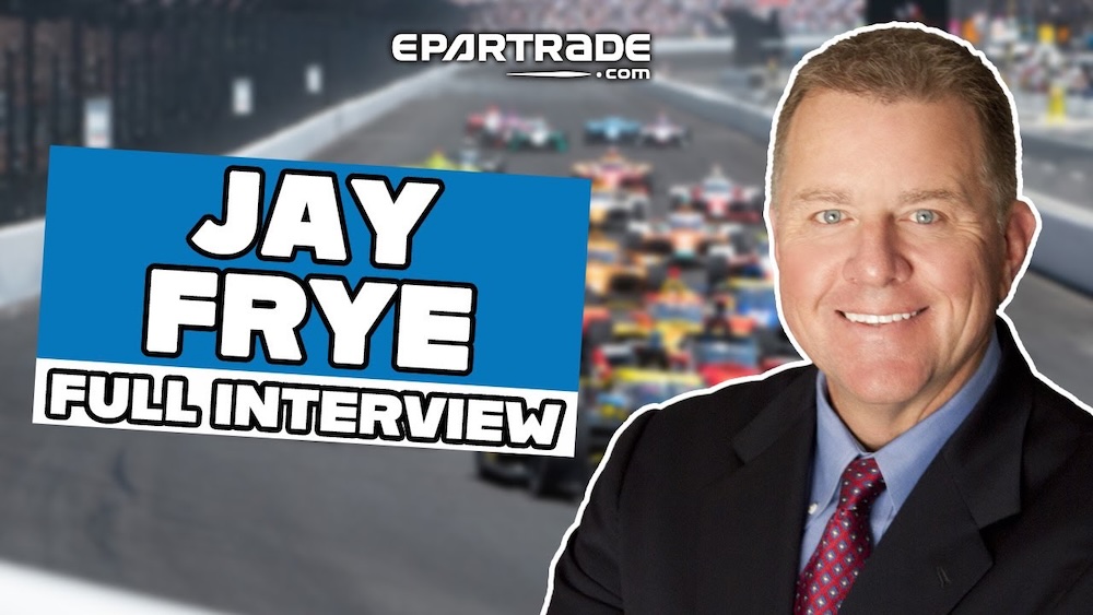 Jay Frye with IndyCar race cars