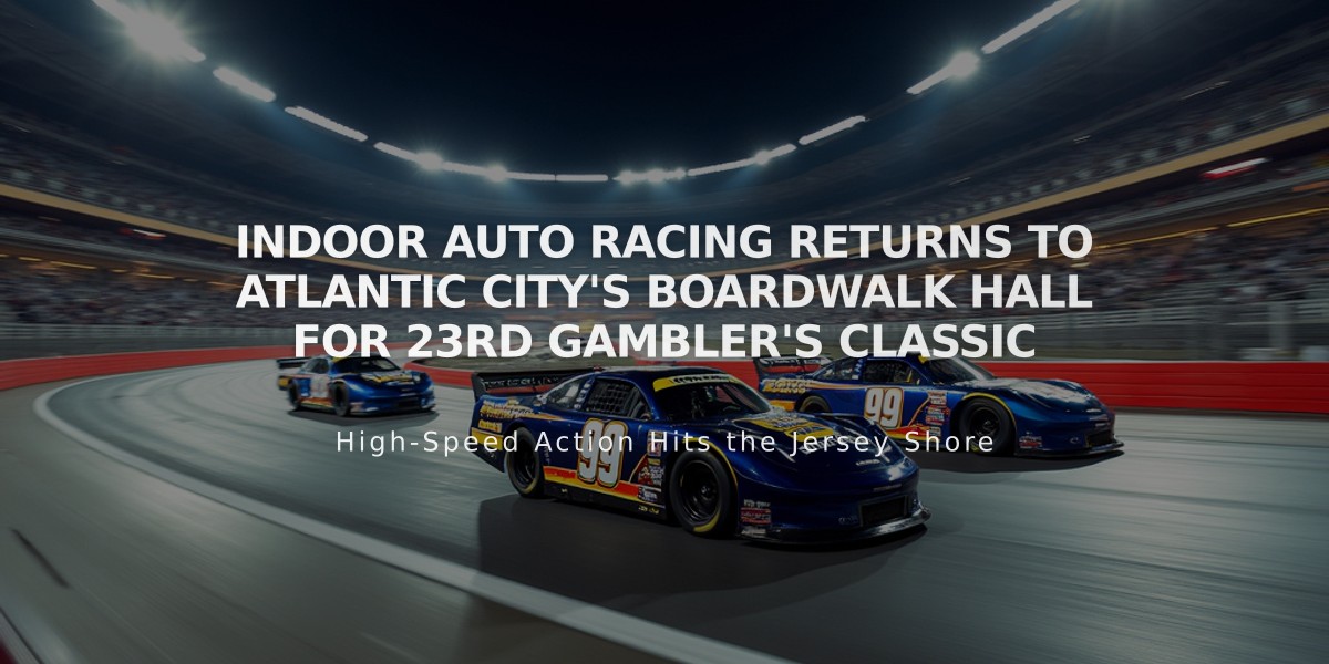 Indoor Auto Racing Returns to Atlantic City's Boardwalk Hall for 23rd Gambler's Classic