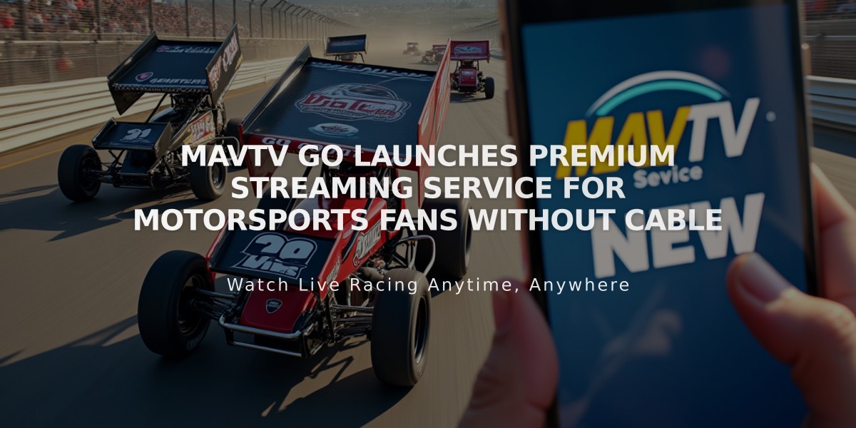 MAVTV GO Launches Premium Streaming Service for Motorsports Fans Without Cable