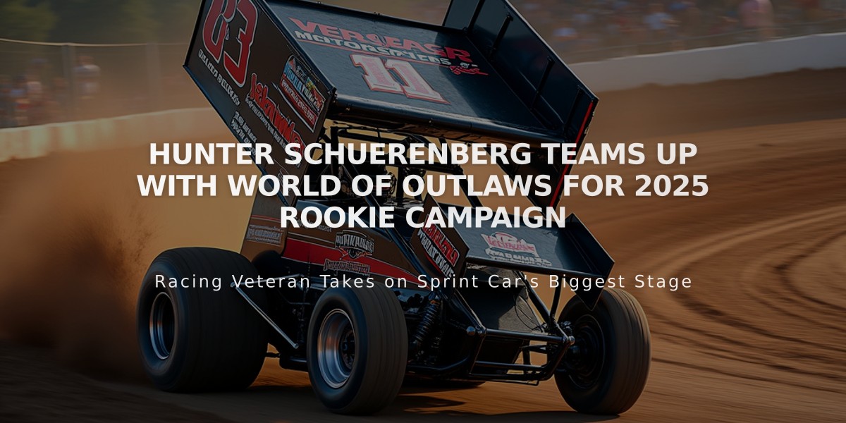 Hunter Schuerenberg Teams Up with World of Outlaws for 2025 Rookie Campaign