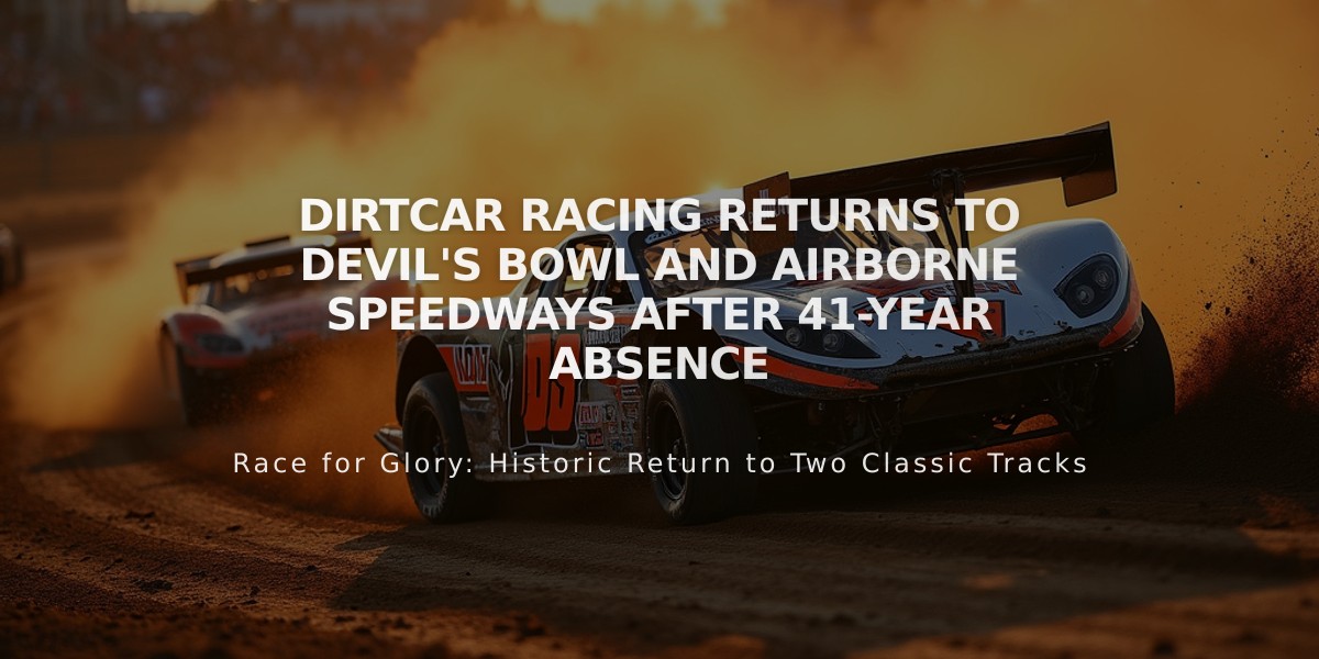 DIRTcar Racing Returns to Devil's Bowl and Airborne Speedways After 41-Year Absence