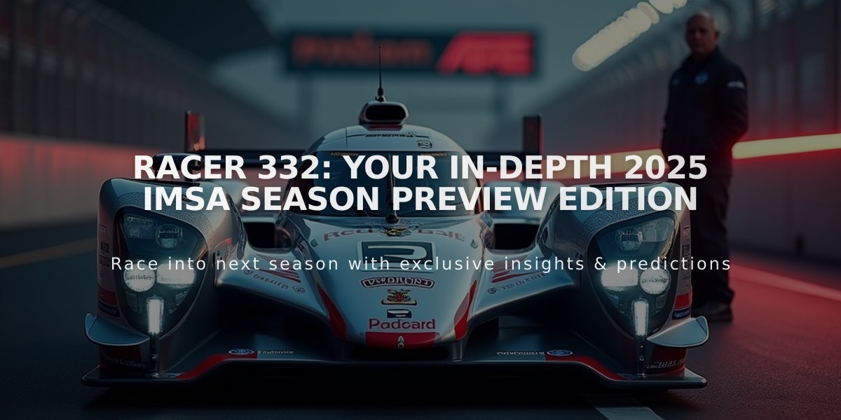 RACER 332: Your In-Depth 2025 IMSA Season Preview Edition