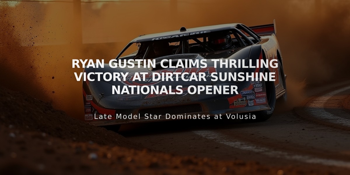 Ryan Gustin Claims Thrilling Victory at DIRTcar Sunshine Nationals Opener