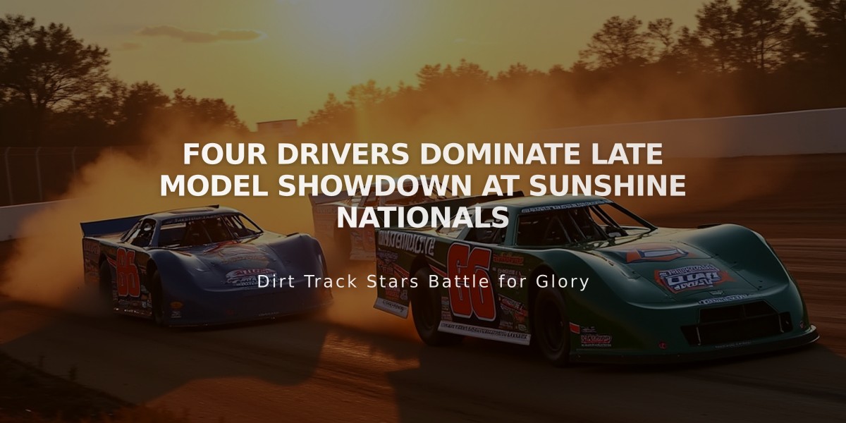 Four Drivers Dominate Late Model Showdown at Sunshine Nationals