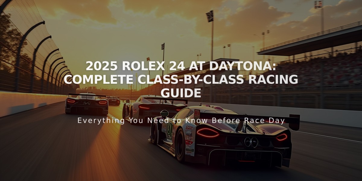 2025 Rolex 24 At Daytona: Complete Class-by-Class Racing Guide