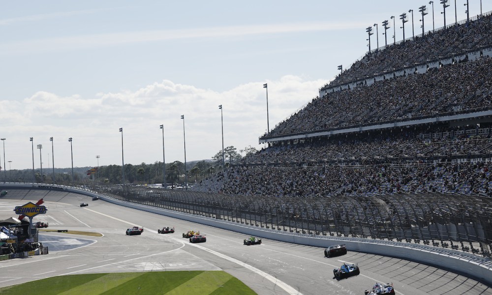 Aerial view of Daytona Speedway track