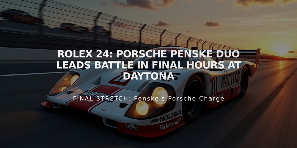 Rolex 24: Porsche Penske Duo Leads Battle in Final Hours at Daytona