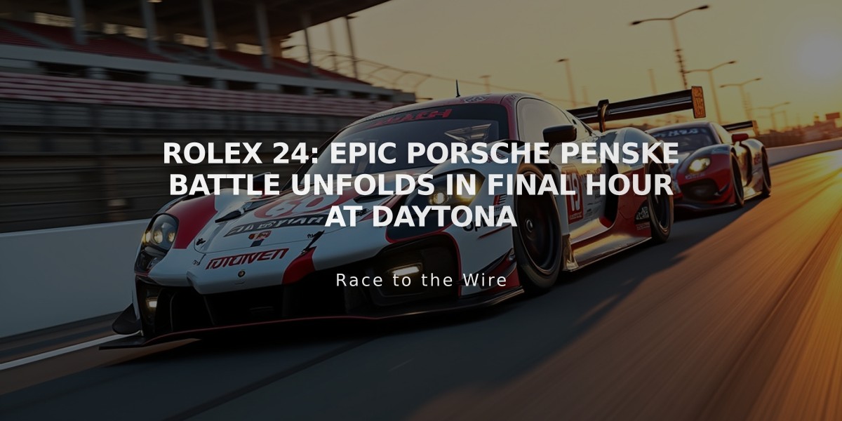 Rolex 24: Epic Porsche Penske Battle Unfolds in Final Hour at Daytona