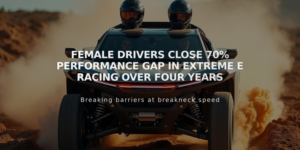 Female Drivers Close 70% Performance Gap in Extreme E Racing Over Four Years