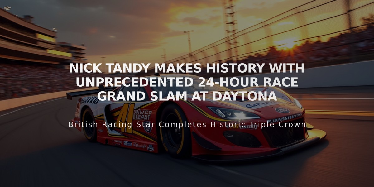 Nick Tandy Makes History with Unprecedented 24-Hour Race Grand Slam at Daytona