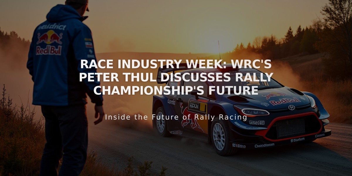 Race Industry Week: WRC's Peter Thul Discusses Rally Championship's Future