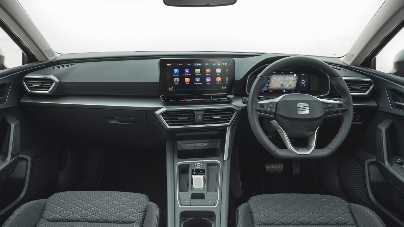 Interior view of Seat Leon