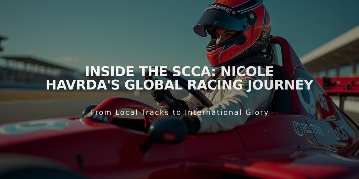 Inside the SCCA: Nicole Havrda's Global Racing Journey