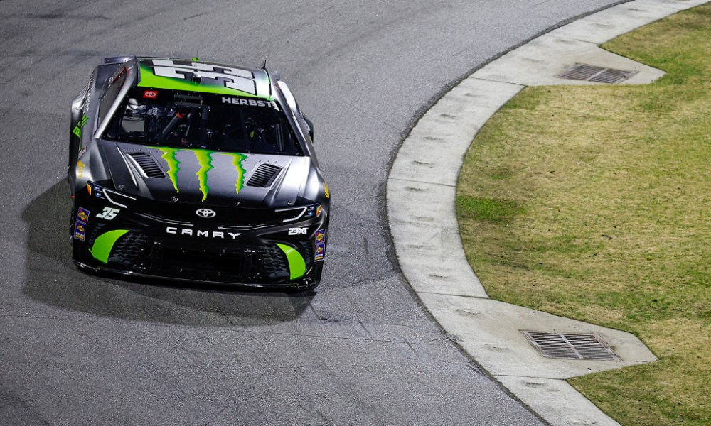 NASCAR race car with Monster sponsorship