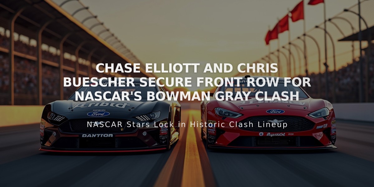 Chase Elliott and Chris Buescher Secure Front Row for NASCAR's Bowman Gray Clash