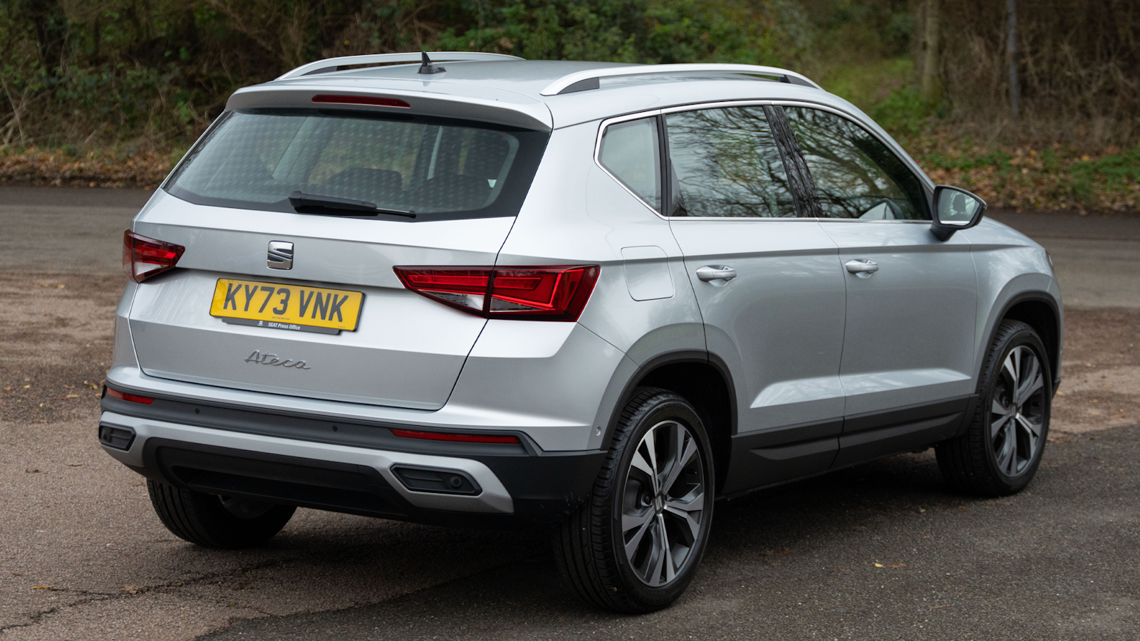 Silver Seat Ateca on road