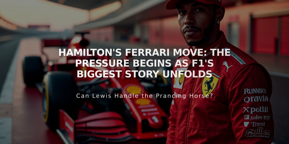 Hamilton's Ferrari Move: The Pressure Begins as F1's Biggest Story Unfolds