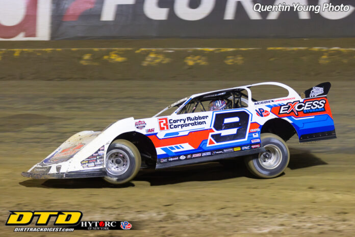 Racing car 9 on dirt track