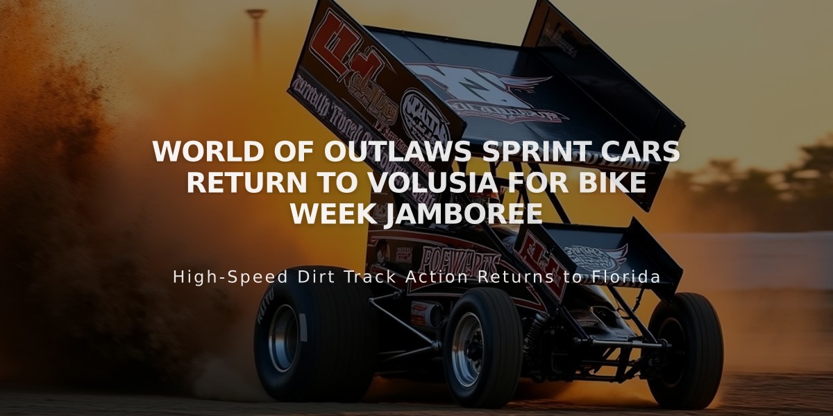 World of Outlaws Sprint Cars Return to Volusia for Bike Week Jamboree