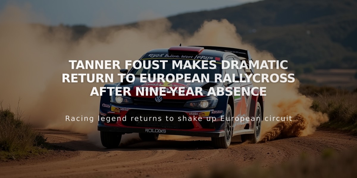 Tanner Foust Makes Dramatic Return to European Rallycross After Nine-Year Absence