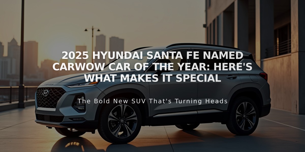 2025 Hyundai Santa Fe Named Carwow Car Of The Year: Here's What Makes It Special