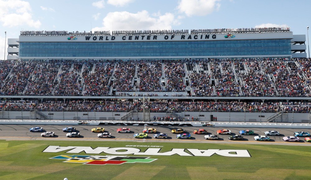 NASCAR race cars at Daytona