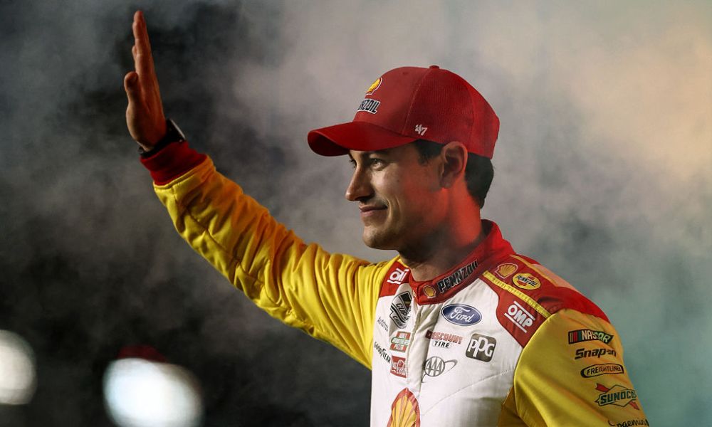 Joey Logano in racing uniform