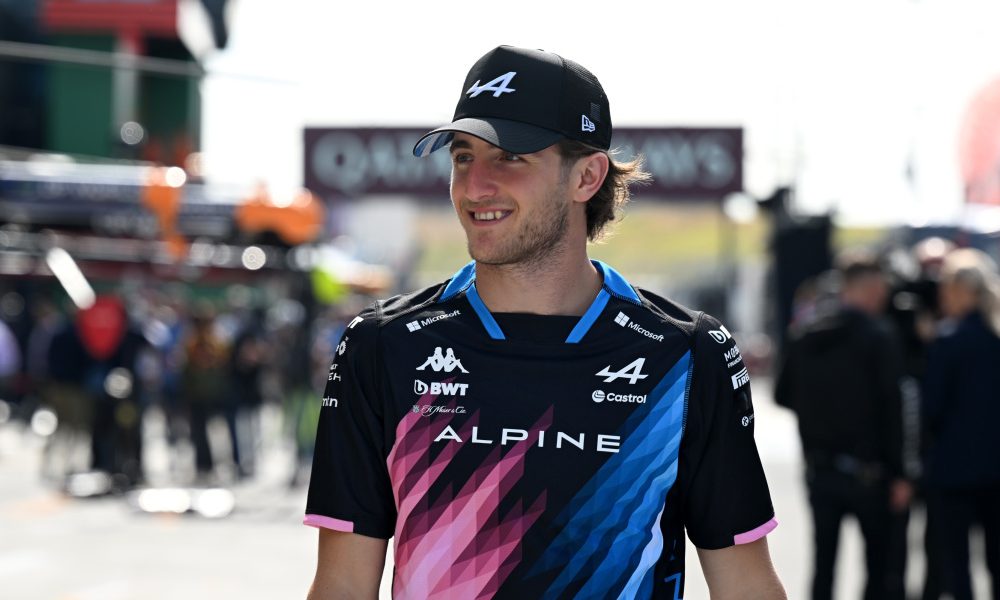 Smiling Pierre Gasly in Alpine uniform