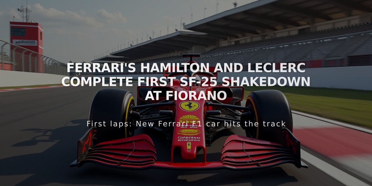 Ferrari's Hamilton and Leclerc Complete First SF-25 Shakedown at Fiorano