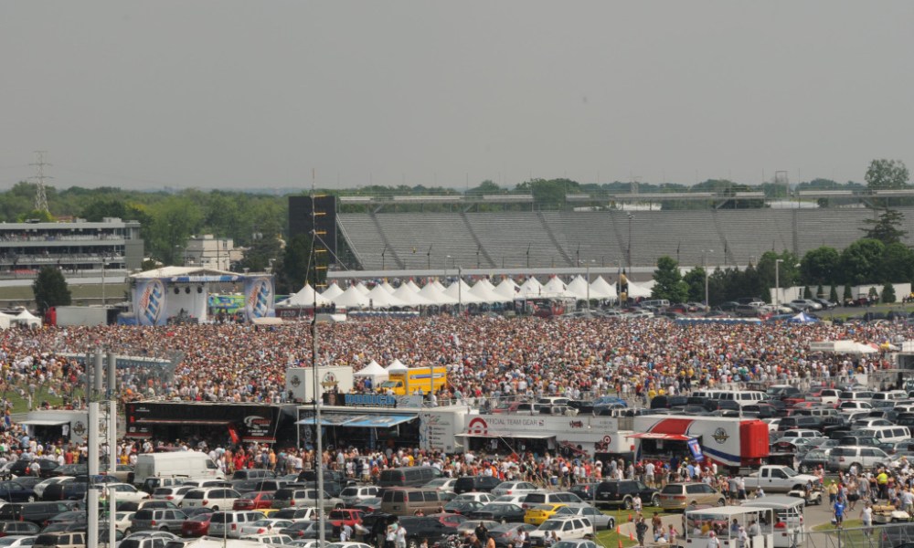 Racing crowd at Indianapolis Motor Speedway