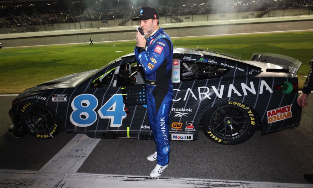 Jimmie Johnson in NASCAR firesuit