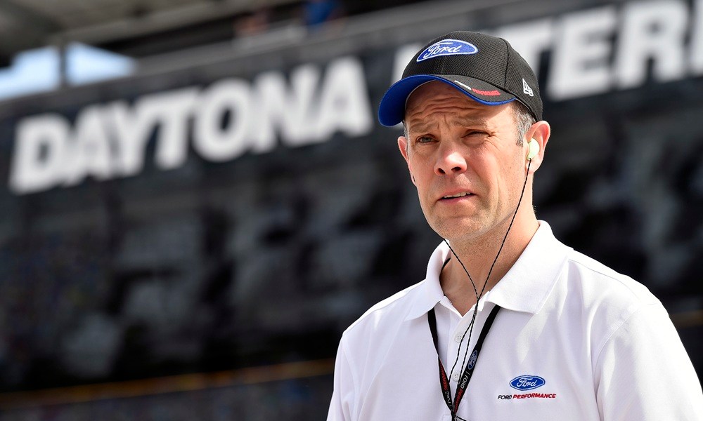 Ford driver at Daytona racetrack