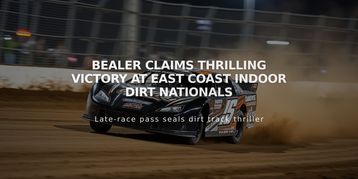 Bealer Claims Thrilling Victory at East Coast Indoor Dirt Nationals