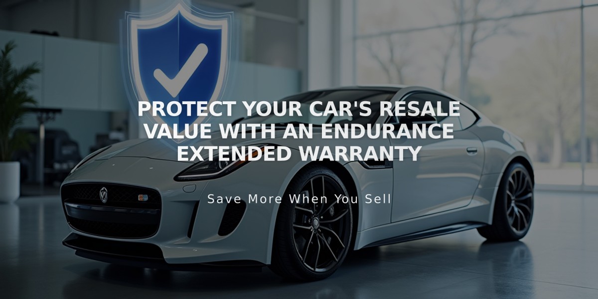 Protect Your Car's Resale Value with an Endurance Extended Warranty