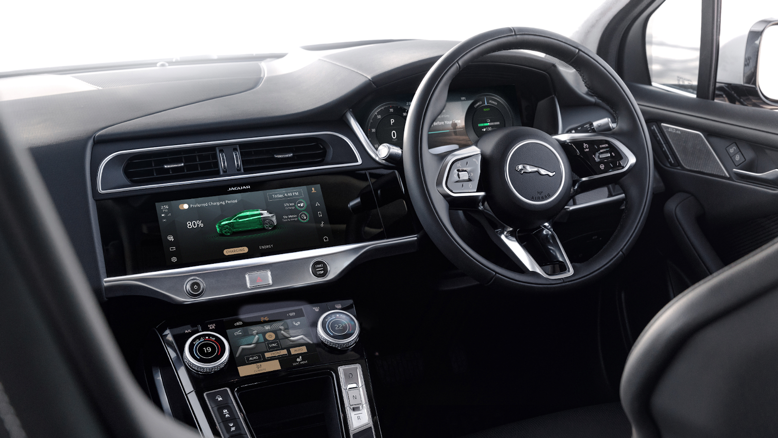 Jaguar I-PACE dashboard and touchscreen display